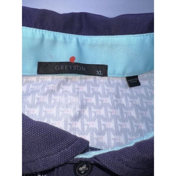 Greyson Polo Shirt Mens Size XL Multicolored Geometric Pattern Embroidered Logo - Picture 7 of 16